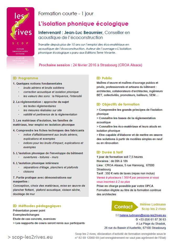 L'isolation phonique écologique pdf