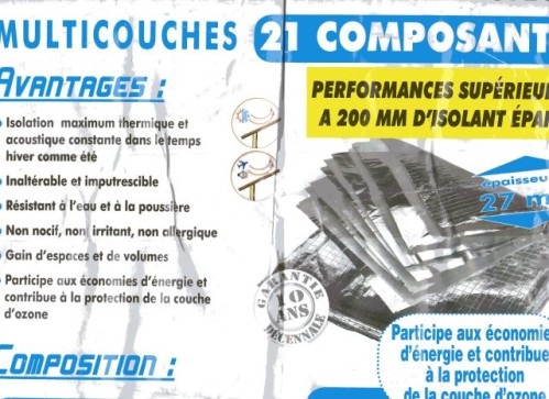 Isolant thermique 200mm