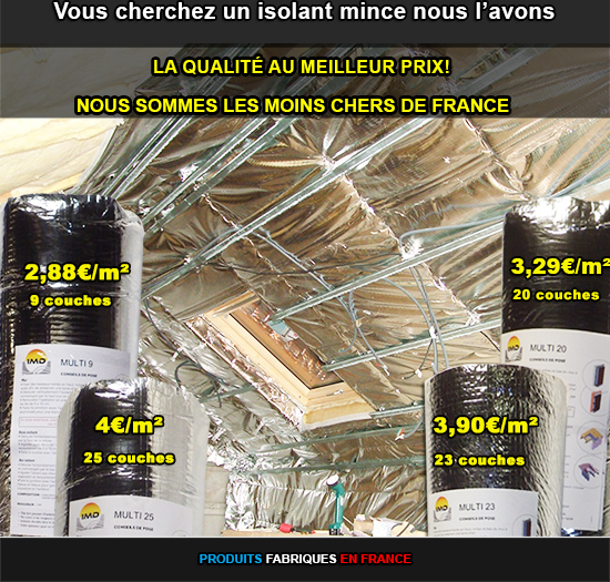 Isolant mince 23 composants