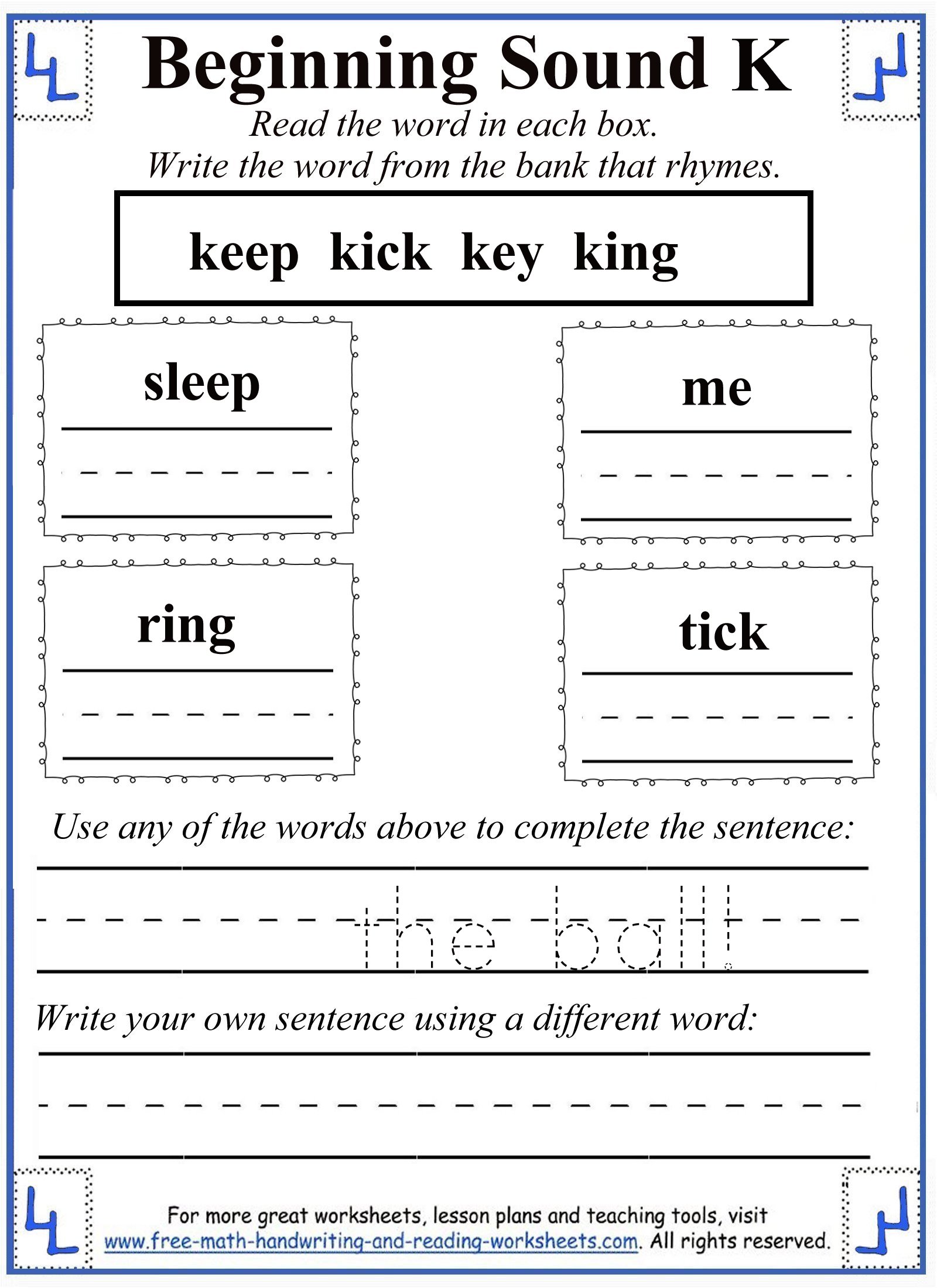 K isolation worksheet