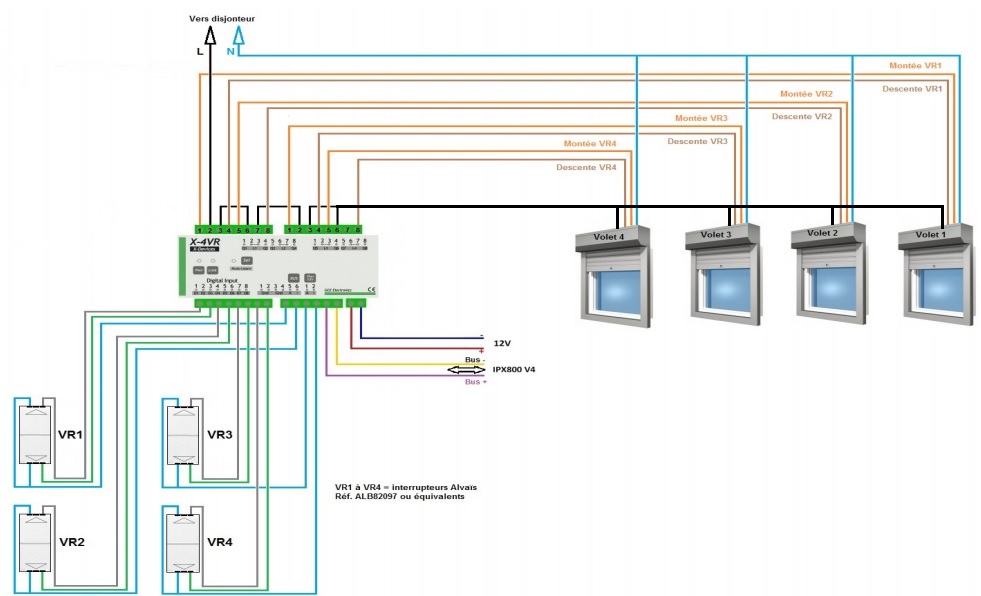 Schema volet roulant electrique bubendorff
