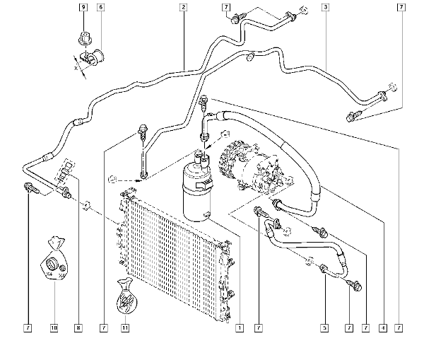 Schema electrique clim scenic 1