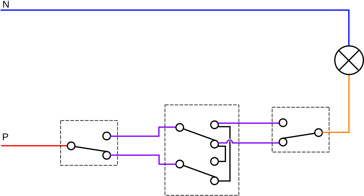 Schema electrique d'un permutateur