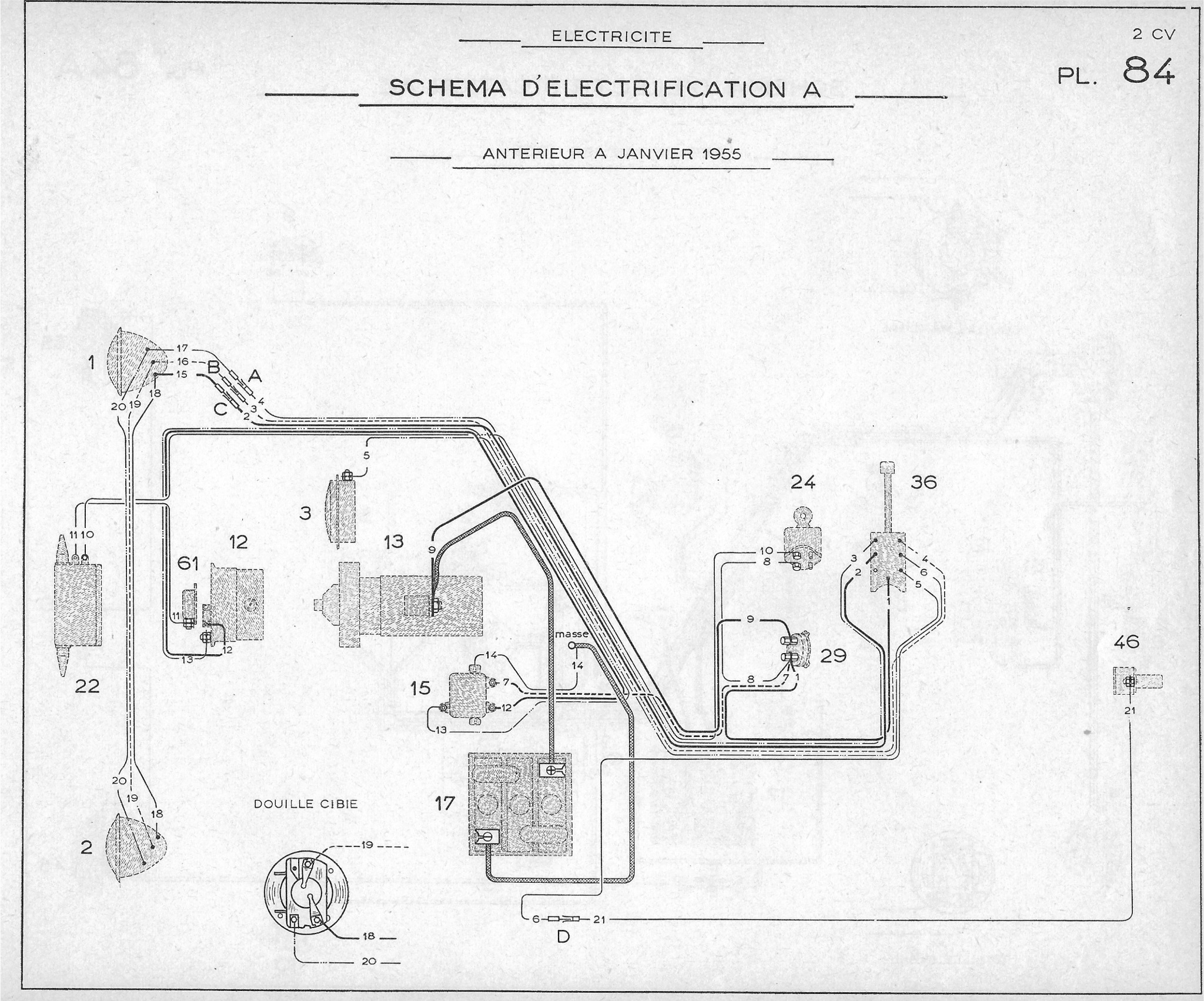 Schema electrique 2cv azam