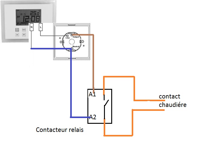 Schema electrique thermostat chaudiere fioul