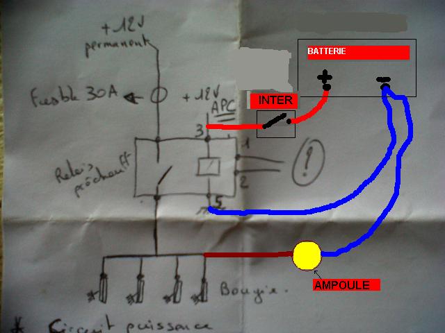 Schema electrique boitier de prechauffage