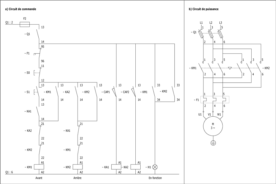 Schema circuit electrique avec moteur