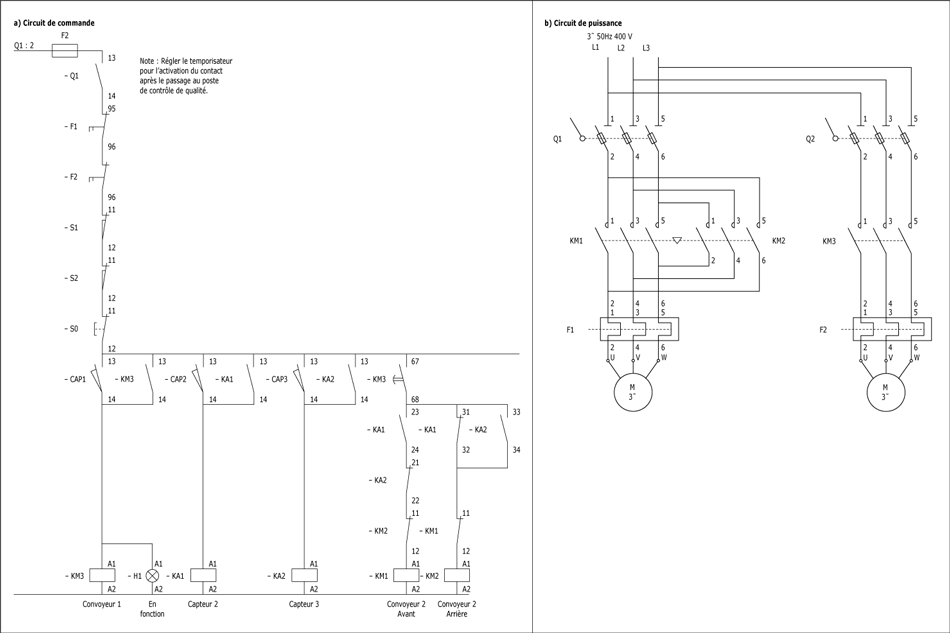 Schema electrique avec capteur