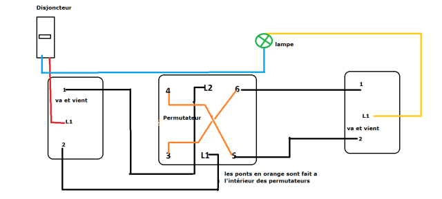 Schema electrique 3 interrupteur 1 lampe