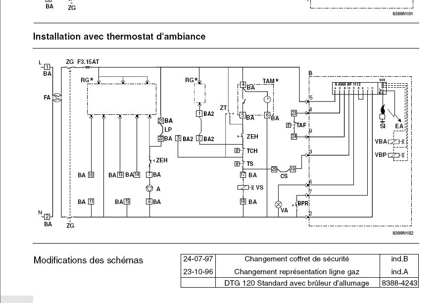 Schema electrique d'une chaudiere a gaz