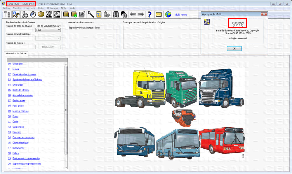 Schema electrique camion scania