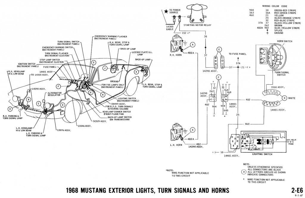 Schema electrique mustang 1965