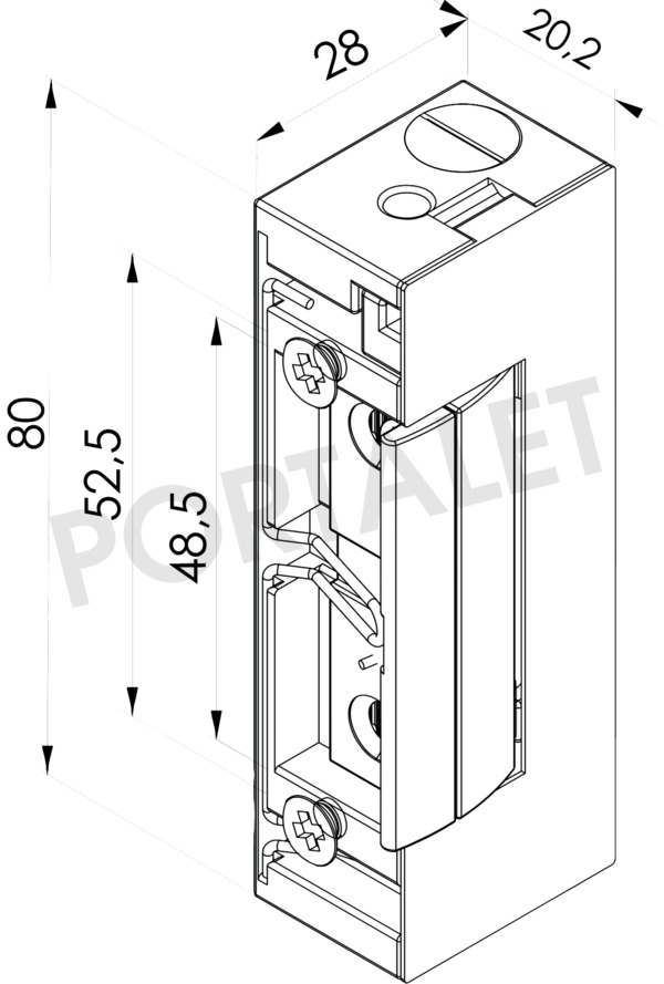 Gache electrique a rupture schema