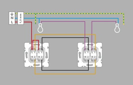 Schema electrique un va et vient