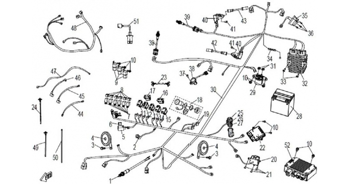 Schema faisceau électrique dirt bike