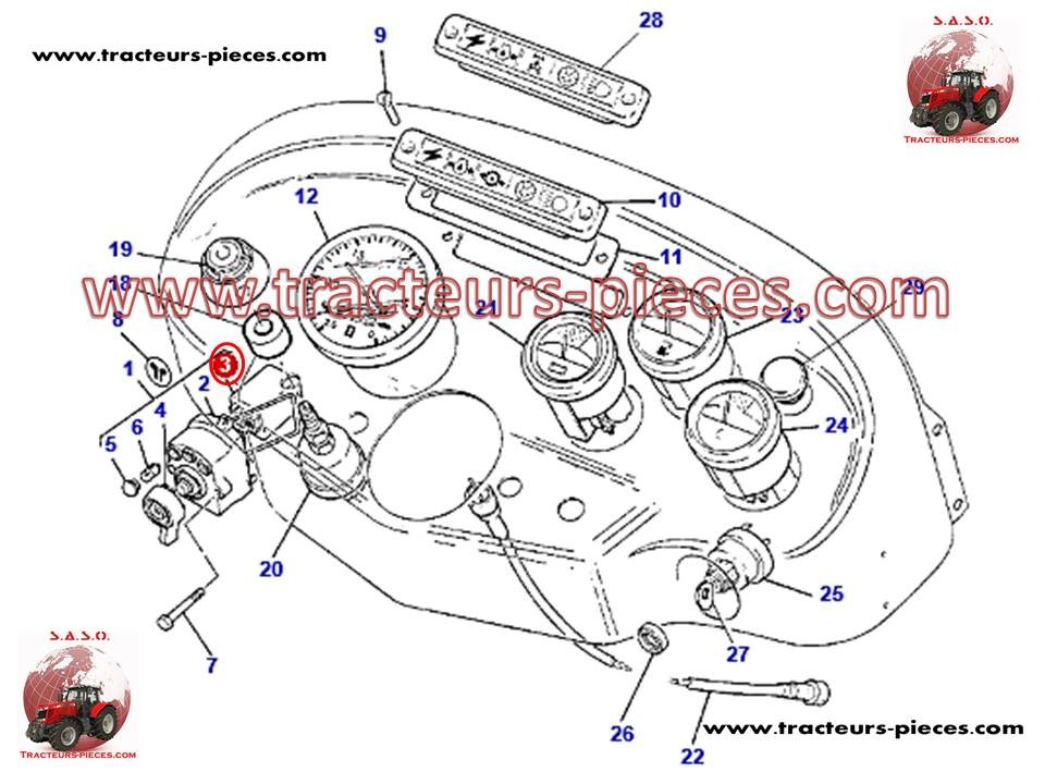 Schema electrique centrale clignotant tracteur