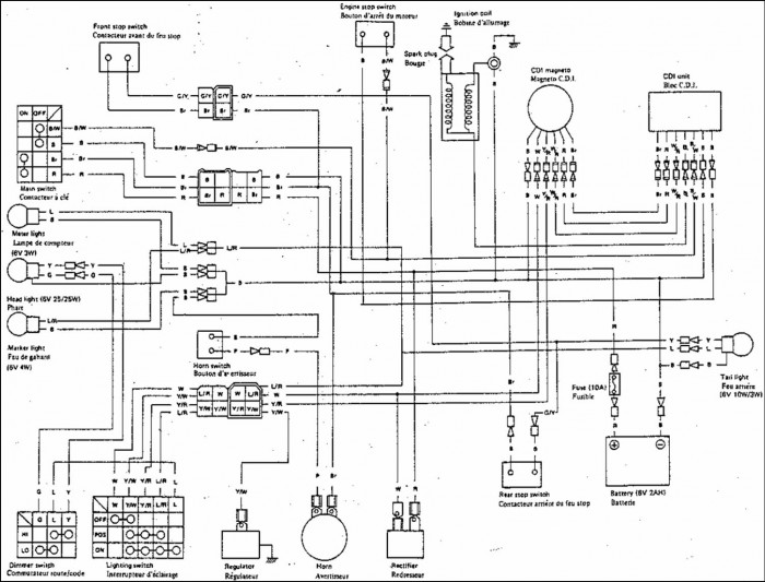 Schema electrique honda 125 nx