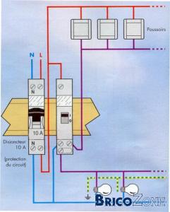 Schema electrique 3 interrupteur lampe