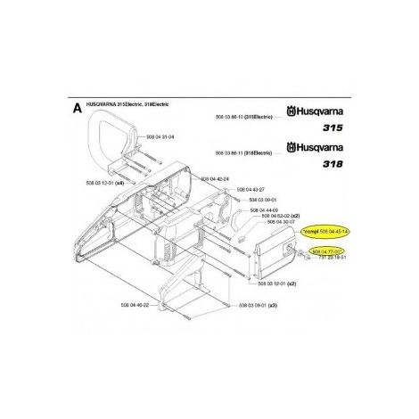 Schema tronconneuse electrique husqvarna