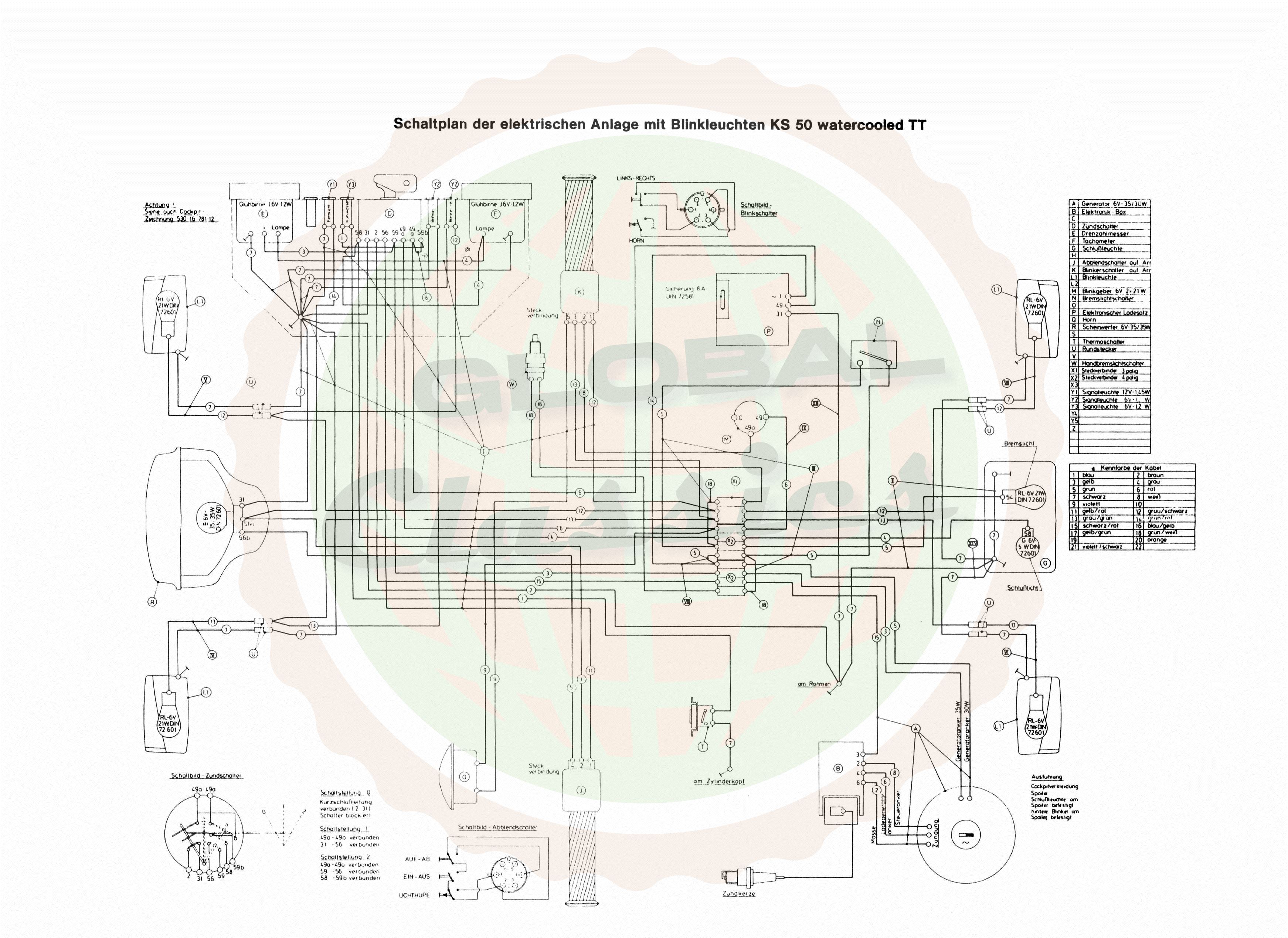 Schema electrique zundapp ks 50