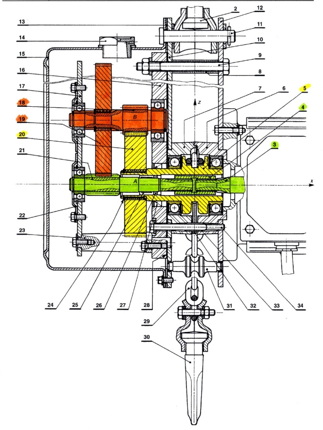 Schema cinematique palan electrique