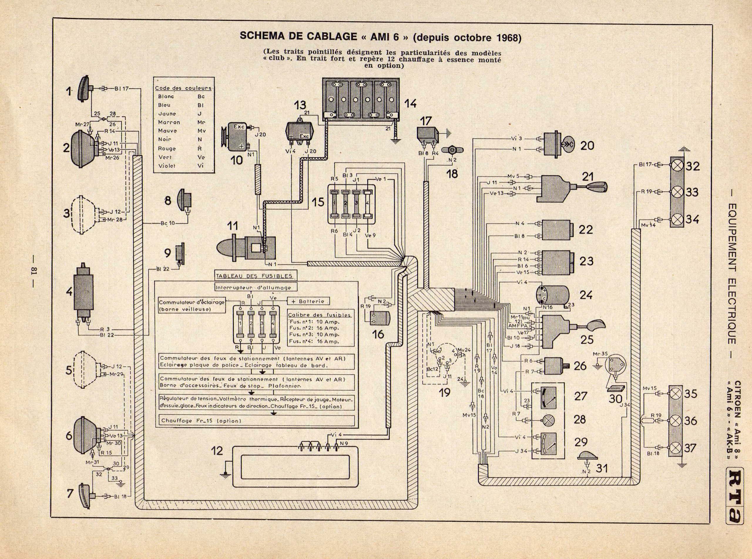 Schema electrique 2cv 6 volt