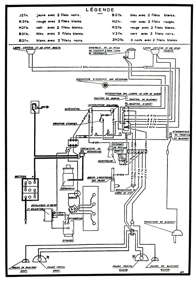 Schema electrique jeep willys