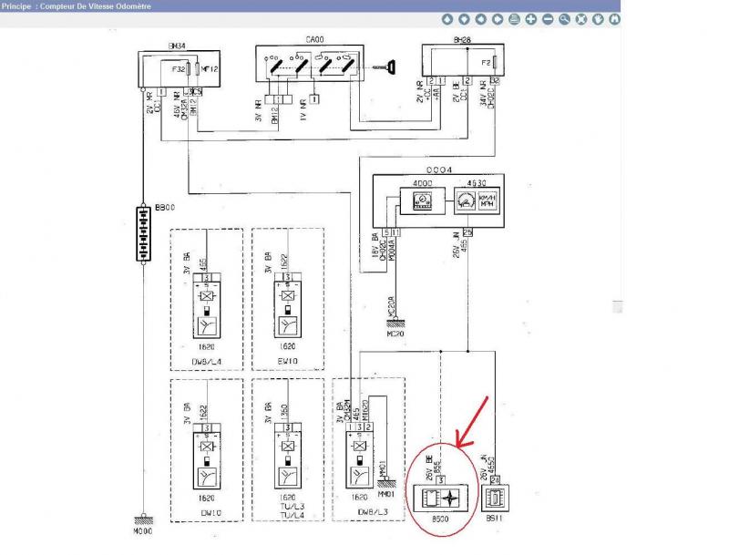 Schema electrique capteur abs