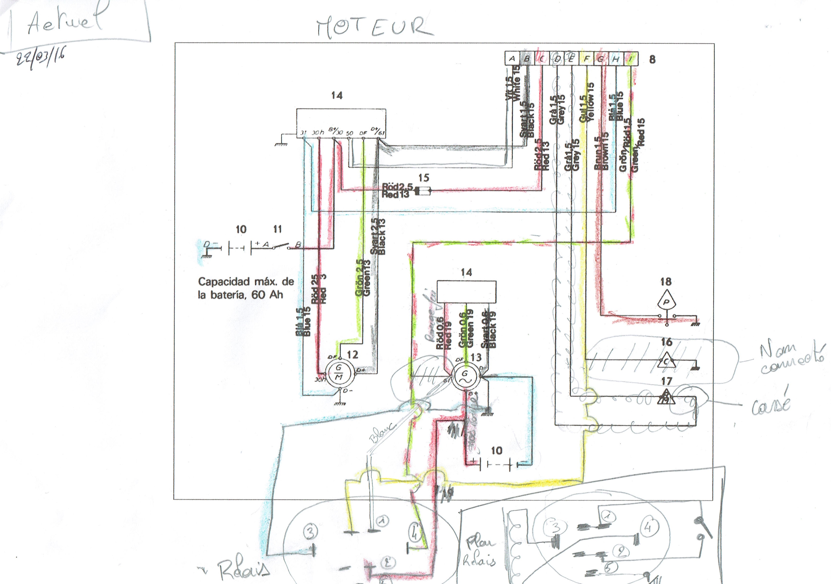 Schema electrique moteur diesel marin