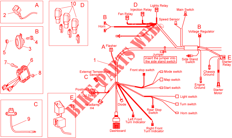 Schema electrique scarabeo 125