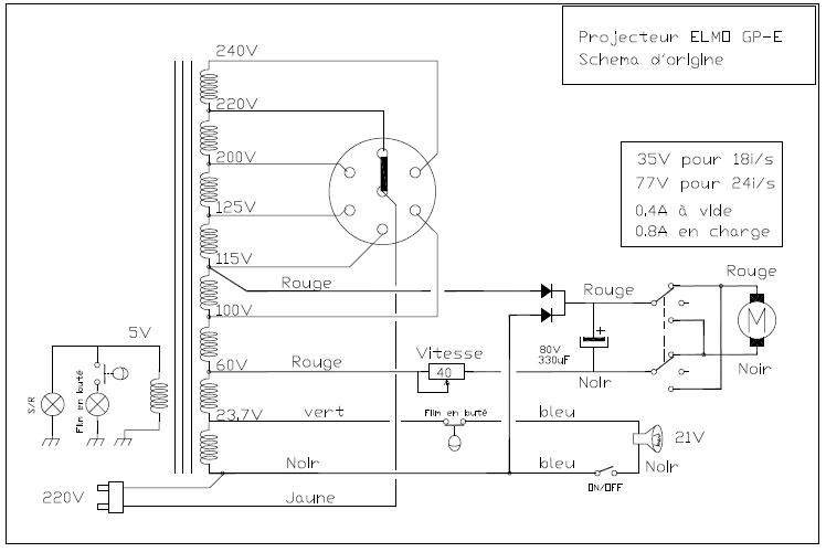 Schema electrique projecteur