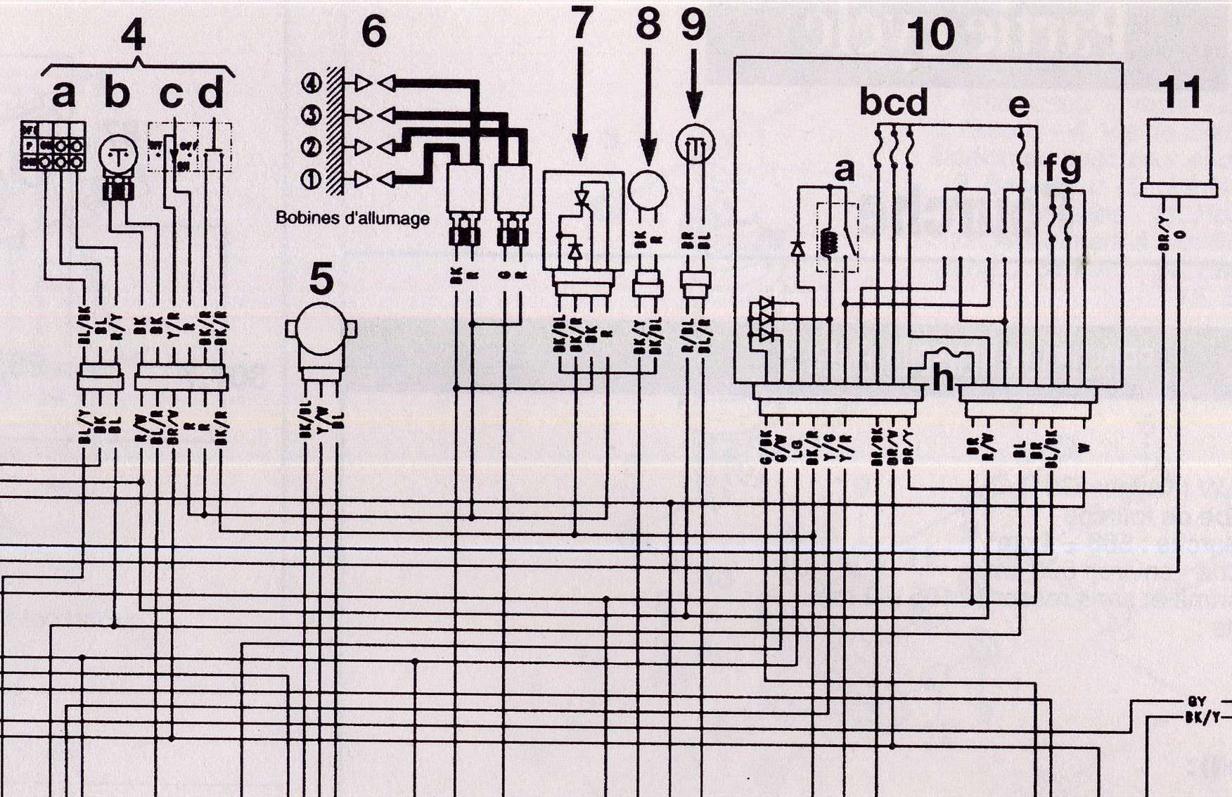 Schema electrique yamaha r6 2000