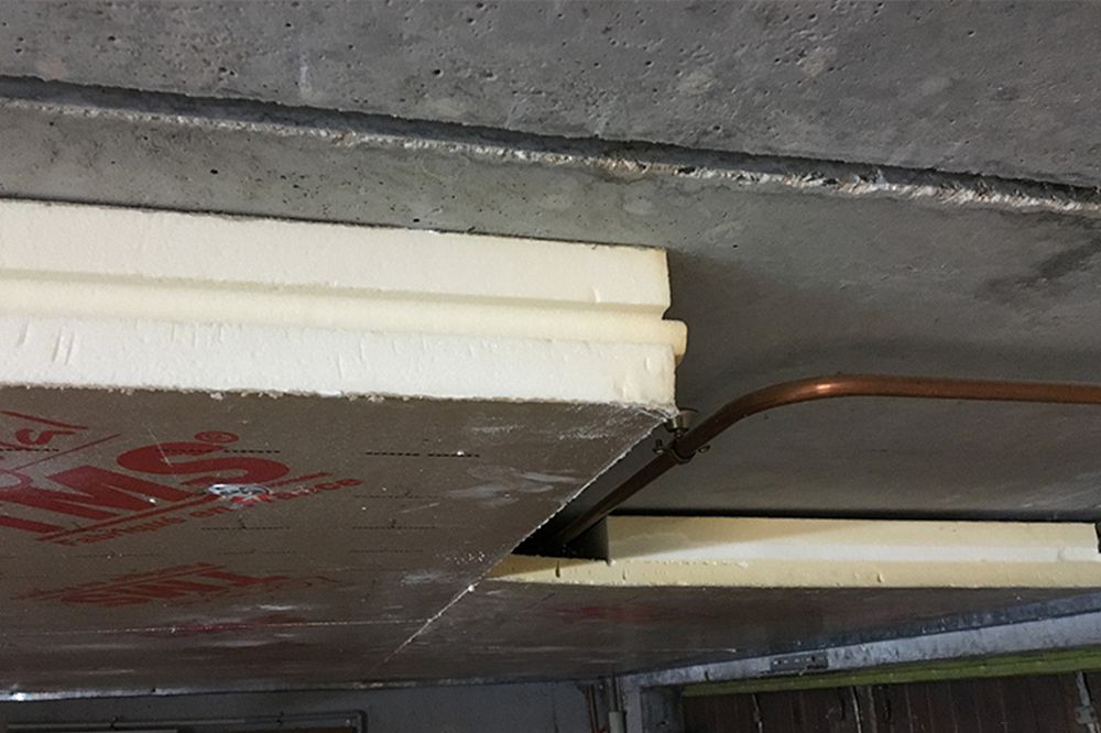 Isolation plafond beton