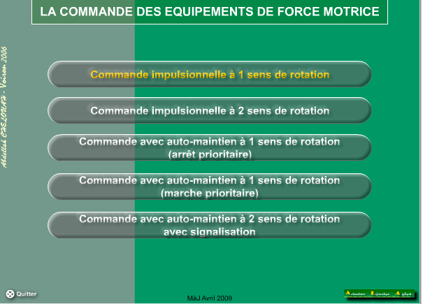 Schema électrique auto maintien