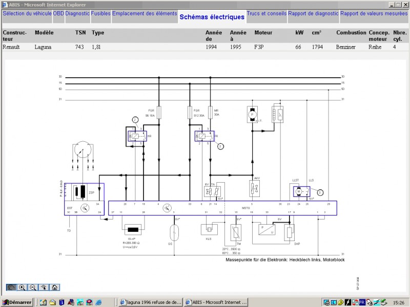 Schema electrique laguna 2 1.9 dci