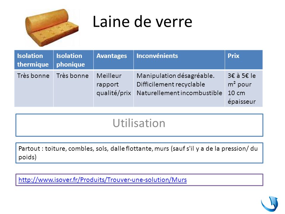 Avantages isolation thermique