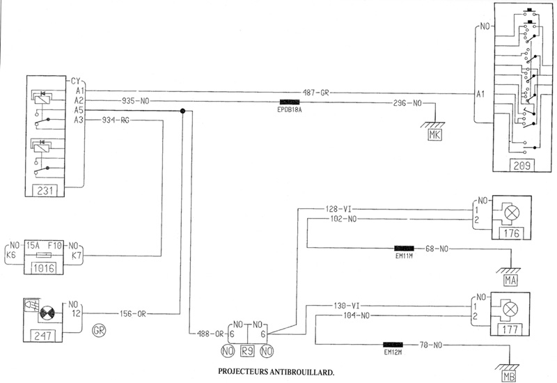 Schema electrique rupteur bobine