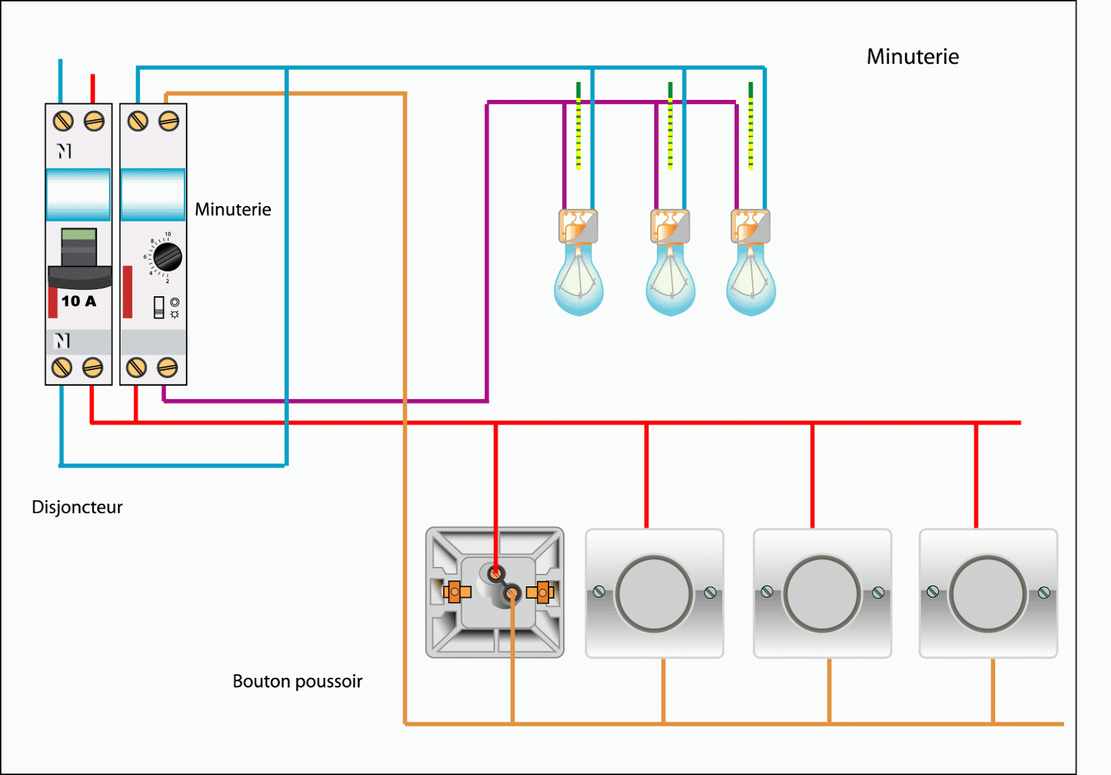 Schéma électrique minuteur