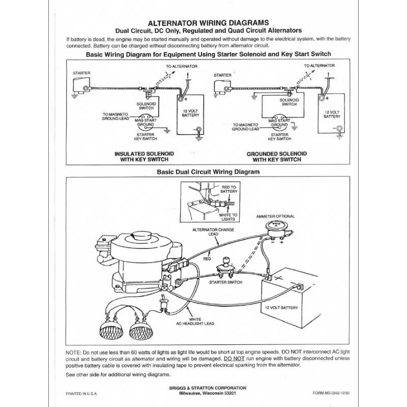 Schema electrique moteur vanguard