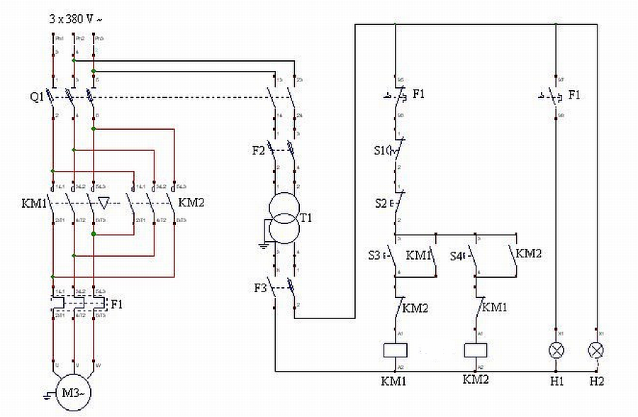 Schema electrique de puissance et commande
