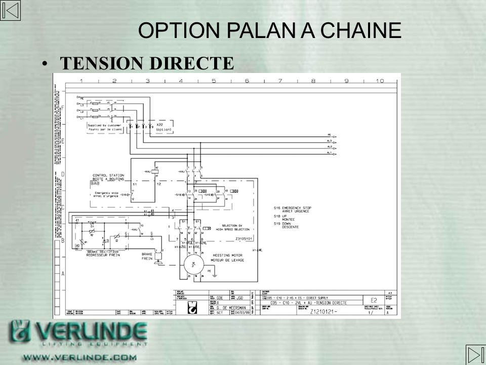 Schéma électrique palan