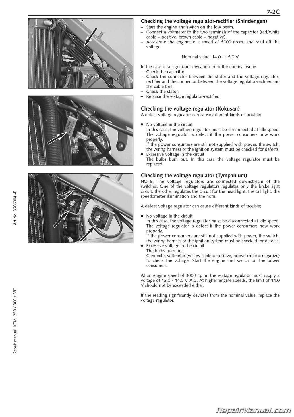 Schema electrique 125 exc 2003