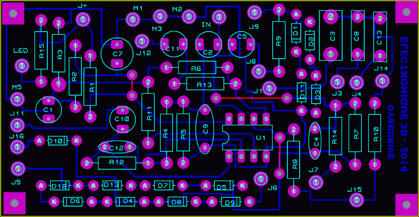 Schema electrique pedale distortion