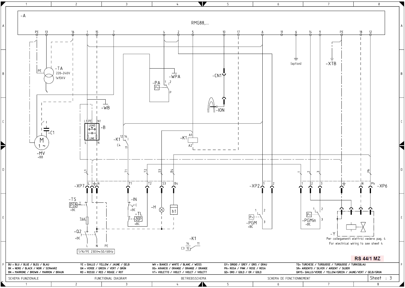 Schema electrique sonde pt100