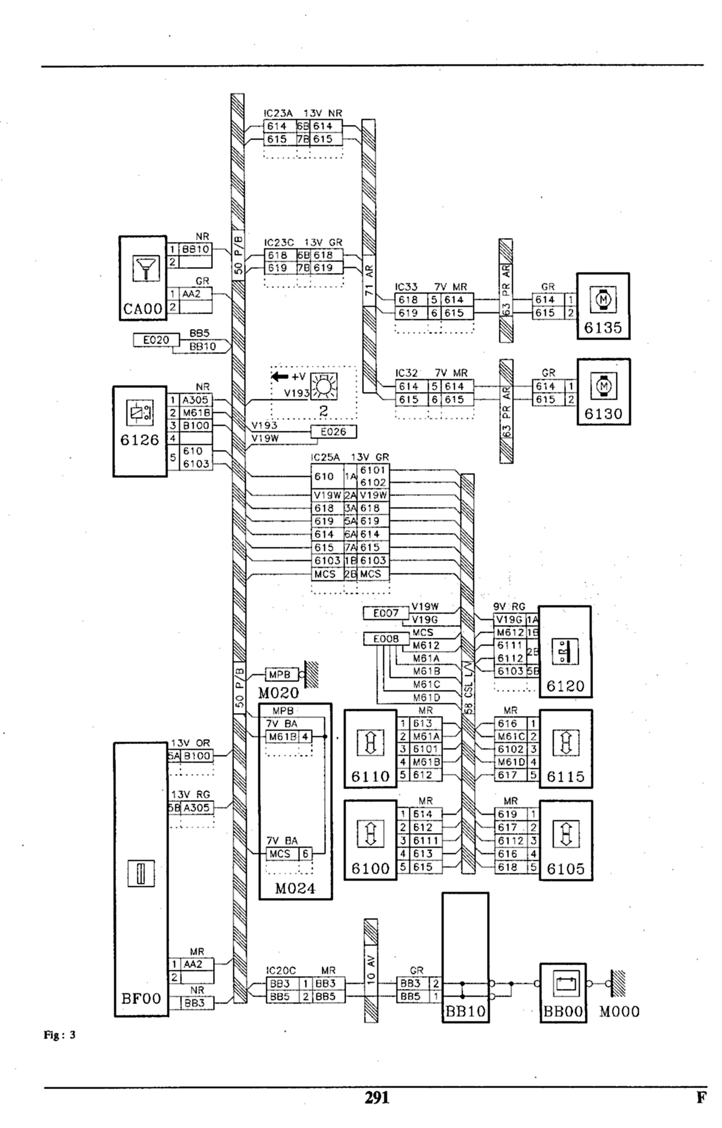 Schema electrique 405