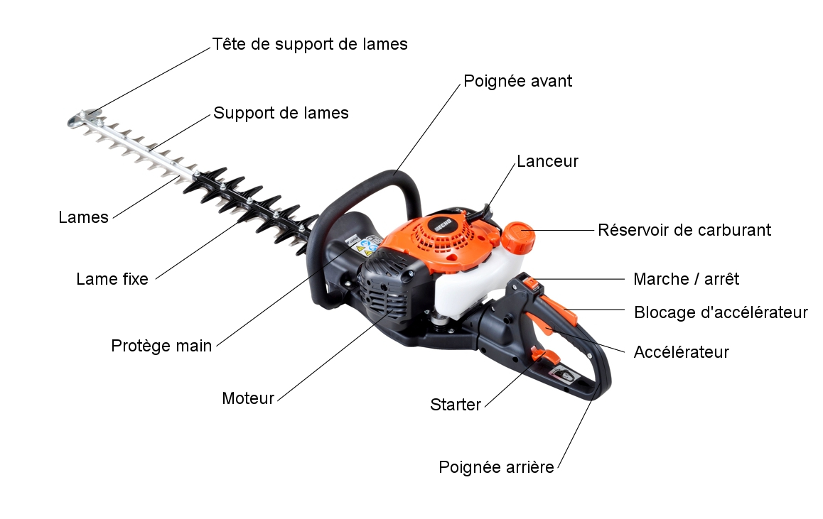 Schema taille haie electrique