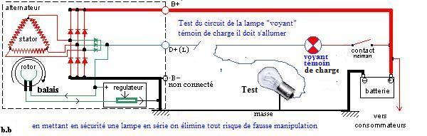 Schema electrique alternateur automobile