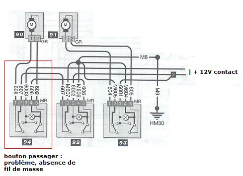 Schema electrique leve vitre clio 2 phase 2