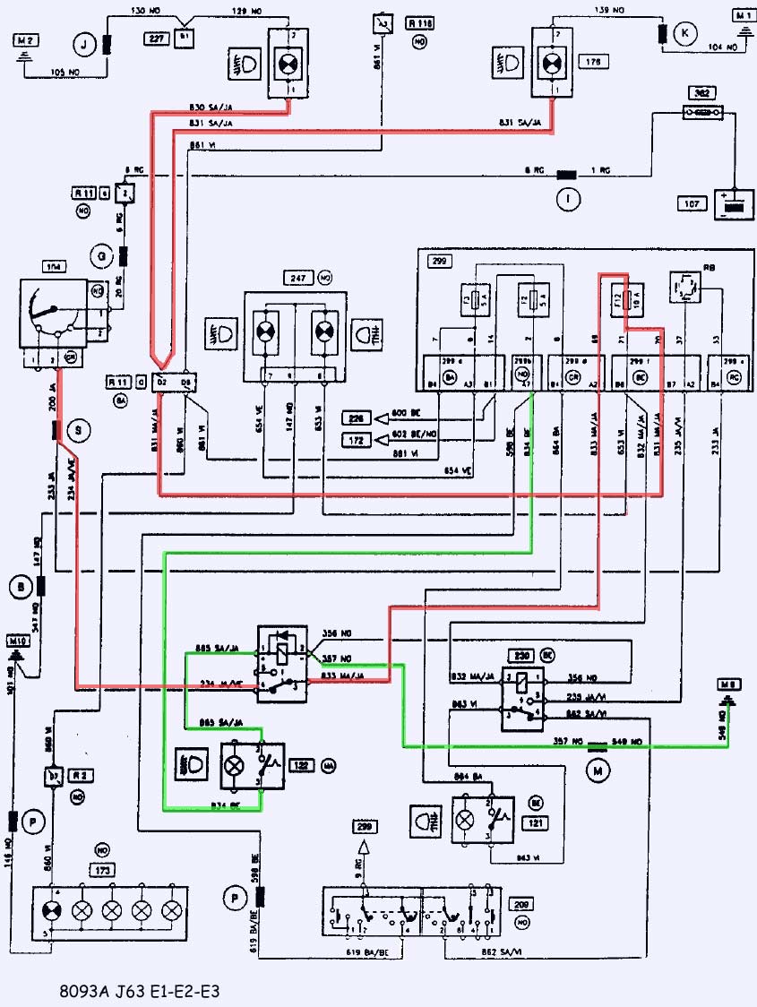 Schema electrique anti demarrage scenic 1