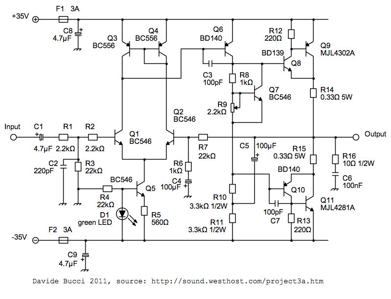 Amplificateur schema electrique